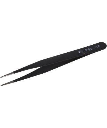 Carriere Black Metal Straight Sharp Tip Tweezer - Buy Online on GoSupps.com