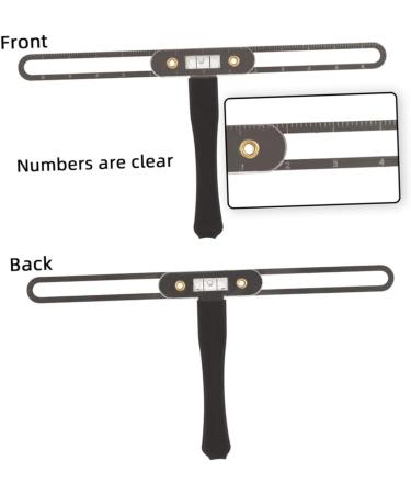 Healeved 5pcs eyebrow drawing tools eyebrow shaper tool t-shape eyebrow measuring ruler 13.5x7.1cmx5pcs Silverx5pcs - Buy Online on GoSupps.com