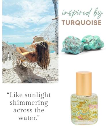Turquoise Organic Perfume Oil Extract Roll-On by Sage- 1/4 oz Vegan & Cruelty-Free Marine Scent Waterflower Musk Blue Chamomile Grapefruit Turquoise 1/4 oz Extract Roll-On - Buy Online on GoSupps.com