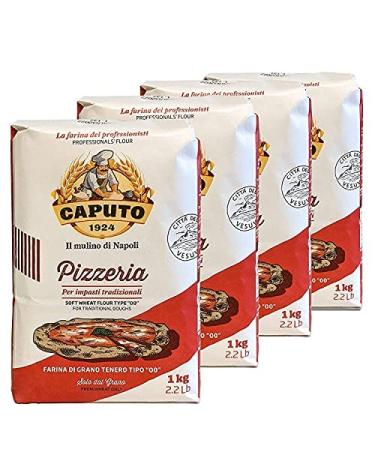 Mulino Caputo 00 Pizzeria Flour - 1-kilo bag (Pack of 4)