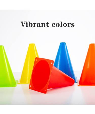 9 Inch Plastic Traffic Cones for Sports Training and Events - Set of Agility Cones for Football, Basketball, Soccer, Skating Drills - Indoor & Outdoor Field Marker - Buy Online on GoSupps.com