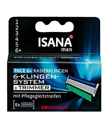 Isana Men Pace 6+ razor blades 8 pieces - Buy Online on GoSupps.com