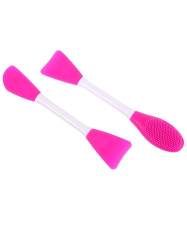 Angoily 1 Film Stick Set Skin Care Brush Mud Brush Brush Silicone Brush Double-head Brush Portable Brush Cosmetic Brush The Plastic Purple Mud Film