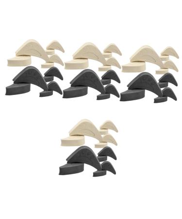 Mobestech 24 Pairs Toe Plug Adjustment Pad Shoe Fillers Big Shoe Inserts Shoe Head Pad Forefoot Pad Shoe Filler Forefoot Pads Shoe Head Mat Shoe Toe Inserts Eva Pointed Shoes Cushion