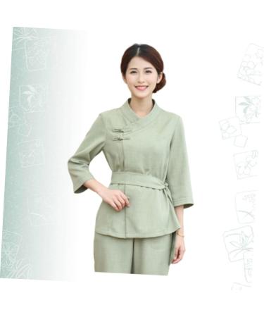 FOMIYES 1 Set Spa Robe Hairdressing Tunic Spa Gown Salon Smock Salon Uniforms Women Barber Shop Apron Spa Work Uniforms for Women Hair Salon Cape Spa Kit Spa Cloth Kimono Hair Dye L Green - Buy Online on GoSupps.com