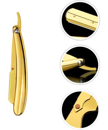 Lalafina Engraved Razor Holder - Foldable & Manual Razor Trimmer - Premium Barber Shaving Accessory | 14.5x2.5cm Gold - Buy Online on GoSupps.com