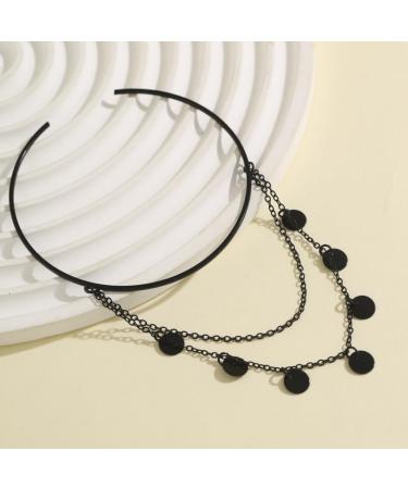 Buy Black Disc Layered Tassels Open Cuff Bangle for Women & Girls - Perfect Halloween Costume Jewelry - Buy Online on GoSupps.com
