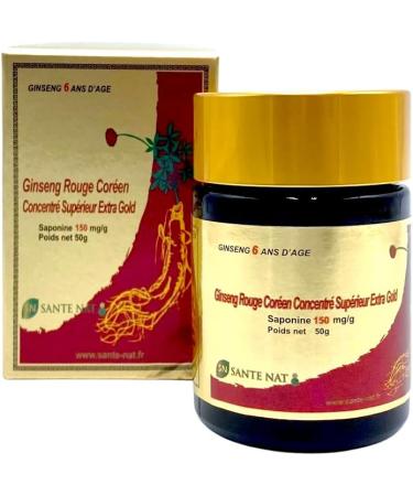 Korean RED GINSENG 50G EXTRA GOLD - Concentrated Extract 6 Years of Age - Saponin Greater than 150mg Ginsenosides Rg1+Rb1+Rg3 15mg/g mini by Nat Health - Buy Online on GoSupps.com