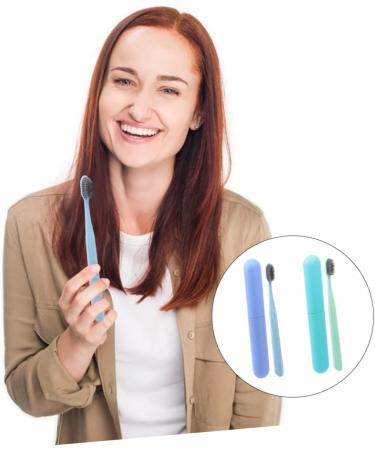 Gatuida 6 STK Soft Bristle Travel Toothbrush Set - Ultra Gentle Wheat Gum Care | Perfect Household Gift - International Shipping - Buy Online on GoSupps.com