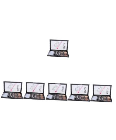 FOMIYES 6 Sets Eyebrow Powder Set Matte and Shimmer Eyeshadow Useful Eyebrow Powder Cosmetic Eyebrow Pencil