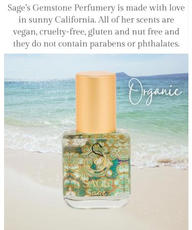 Sage Organic Perfume Oil Extract Roll-On by Sage- 1/4 oz Vegan & Cruelty-Free Fresh Scent Cucumber White Sage Sweet Pea Sage 1/4 oz Extract Roll-On - Buy Online on GoSupps.com