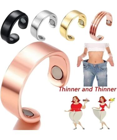 Qqy Men's Therapeutic Magnetic Ring - Adjustable Lymphatic Drainage & Weight Loss Aid - Buy Online on GoSupps.com