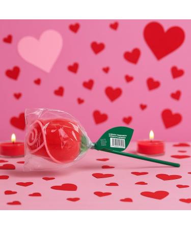SIDRAL Pack of 18 Pink Strawberry Caramel Lollipops (45g) - Lollipops Valentine's Day Sweets Gluten-Free Treat Kit - Valentine's Day Sweets Couple Gifts - Buy Online on GoSupps.com