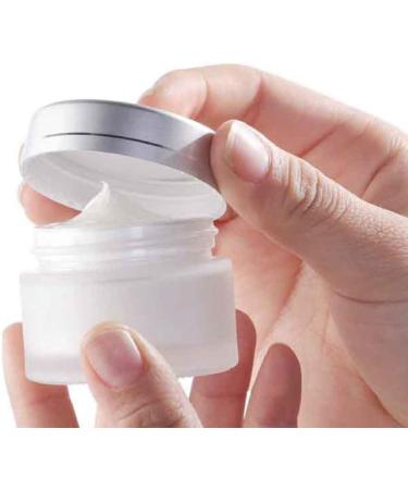 Kingyh 6-Piece Mattlas Cream Can Set - 5ml Mini Glass Containers with Screw Caps for Travel & Home Storage | Perfect for Cosmetics Creams Lotions Oils & Powders - Matte White - Buy Online on GoSupps.com
