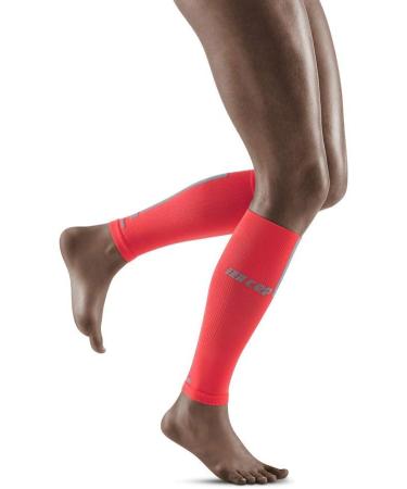 CEP Ultralight Compression Calf Sleeves for Men | Compression IV 3.0 | Lava/Grey - Buy Online on GoSupps.com