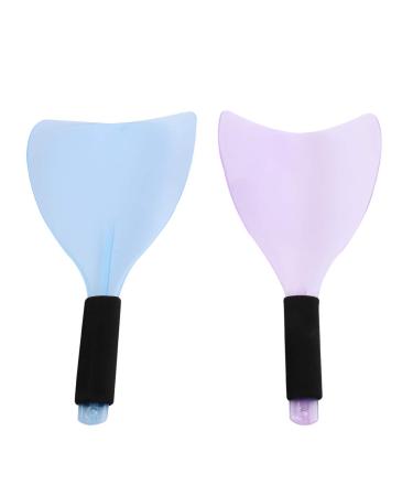 HEALLILY Shaper Hairspray Hairspray Face Cover Handheld Face Baffles Transparent Salon Hairdressing Hairspray Eyes Face Protector for Home Barber Shop 2pcs (Random Color)