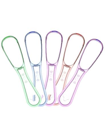 5 Pieces Tongue Scraper Oral Tongue Cleaner Hand Scraper Brush Hygiene Mouth Cleaner Dental Care Cleaning Tool