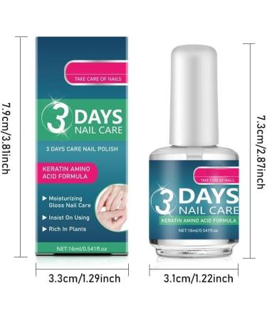 3 Days Lot de 2 produits de soin des ongles de 3 jours avec formule base d'acide amin la k ratine et la k ratine pour renforcer les ongles 16 ml 2 pi ces. - Buy Online on GoSupps.com