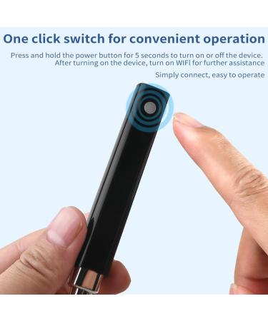 Buy Shkalacar WiFi Ear Wax Removal Otoscope - 3.9mm Camera Intelligent Temp Control Compatible with Android - Safe Ear Cleaner (Black) - Buy Online on GoSupps.com