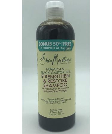 SHEA MOISTURE Jamaican Black Castor Oil Strengthen and Restore Shampoo 19.5 Ounce