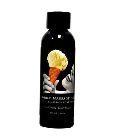 Earthly Body Edible Massage Oil Vanilla 2 oz Grapeseed 60 ml (1 pack)