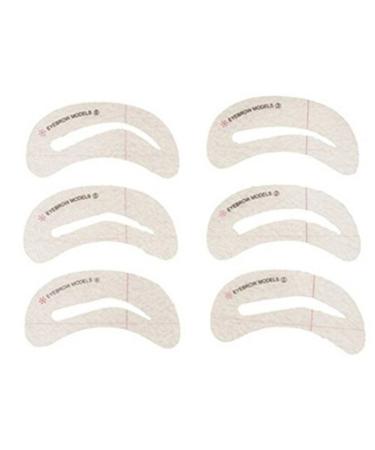 Frcolor 6Pcs Eyebrow Stencil Set - Perfect Grooming & Shaping Tool for Flawless Makeup - 3 Styles Available - Buy Online on GoSupps.com