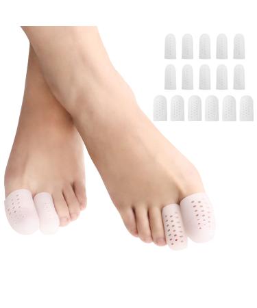 Toe protection 6 PCs toe protection Large toe 10 PCs toe protection small toe breathable toe protection silicone prevention of chicken eyes blisters and calluses.Toe caps - unisex