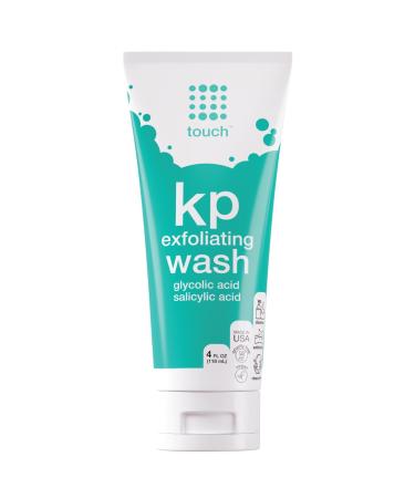TOUCH Keratosis Pilaris Exfoliating Body Wash Cleanser - KP Body Wash with 15% Glycolic Acid Aloe Vera & Hyaluronic Acid - 4 Ounce