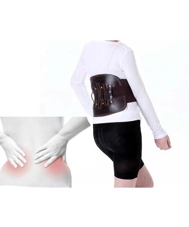 Back Corrector Leather Waist Belt - Protect Lumbar Spine & Lower Back - Size S (68-72cm) | International Shipping - Buy Online on GoSupps.com