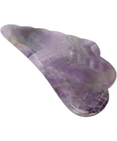 Verdant Touch Amethyst Gua Sha Scraping Board - Portable Facial Massage Tool for Spa & Acupuncture Therapy - Buy Online on GoSupps.com
