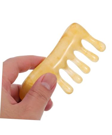 Fomiyes 2-Pack Resin Stone Massage Comb | Gua Sha Scalp & Face Massage | Chinese Beesenwachsharz for Holistic Wellness - Buy Online on GoSupps.com