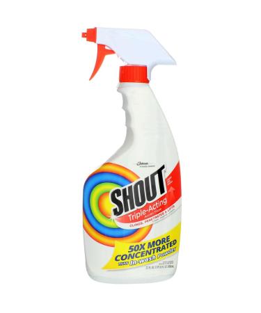 Shout Laundry Stain Remover Trigger Spray, 22 Fl Oz, pack of 2 Unscented  22 Fl Oz (Pack of 2)