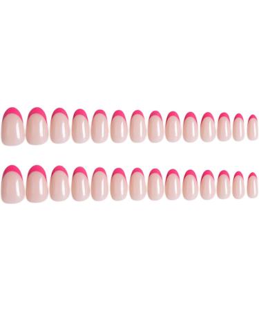 Nude Press On Nails | Fake Nails Almond French False Nails French Style Almond-Shaped Easy to Match for Wedding Christmas Masquerade Valentine's Day Dating Style 2 - Buy Online on GoSupps.com
