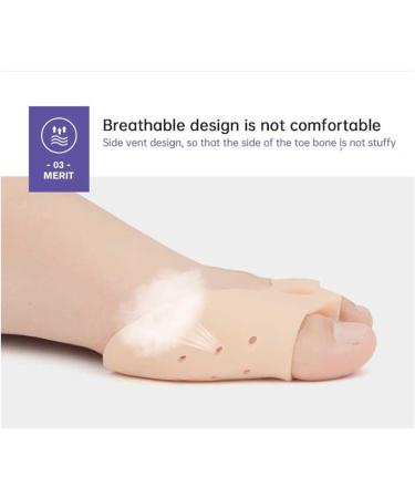 Gel Toe Separators for Bunion Relief with 2 Loops - Overlapping Toe Bunion Corrector & Cracked Heel Cream - One Size - Buy Online on GoSupps.com