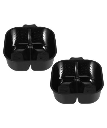 Lot de 2 Bols M langeurs de Couleurs Noirs Compacts en Plastique R sistant pour Coiffeurs Professionnels et Amateurs Salon de Coiffure Usage Coloration Capillaire