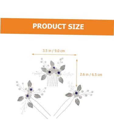 FRCOLOR 2 Sets Bridal Wedding Comb Leaf Hair Comb Decorative Hair Combs Hair Clips Hair Pin Bridal Hair Fork Hair Comb for Women Beautiful Hair Accessories Hair High Headpiece - Buy Online on GoSupps.com