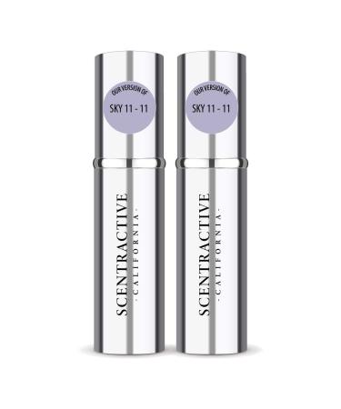 CA Perfume Impression of Emra Sky 11-11 For Women & Men Fragrance Concentrated Long Lasting Eau de Parfum Spray Refillable Glass Atomizer Bottle 0.17 Fl Oz/5ml-X2 EMRA SKY 11 - 11 0.34 Fl Oz (Pack of 1)