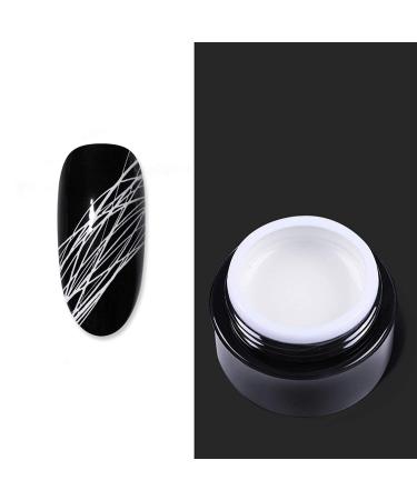 8ml White Spider Gel Nail Polish for UV LED Professional Nail Art - Embossing Pull Wire Spider Gel Lacquer - Buy Online on GoSupps.com