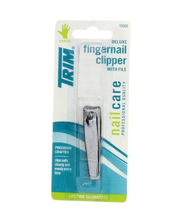Set of 3 Trim Deluxe Fingernail Clippers with File bundled by Maven Gifts