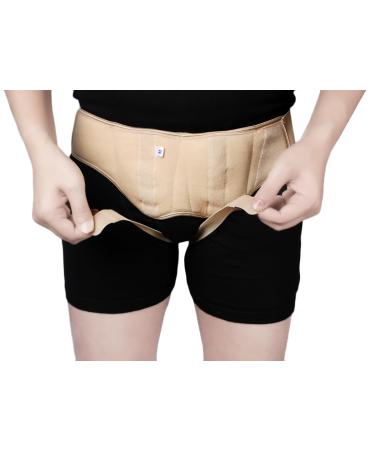 Hernia Belt for Men - Adjustable Support Truss with 2 Removable Compression Pads | Breathable Material - Medium (32-36 - Buy Online on GoSupps.com