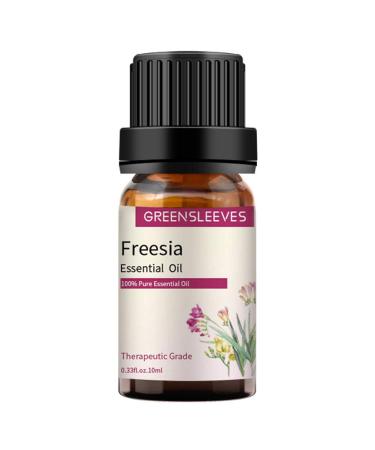 GREENSLEEVES Freesia Essential Oil, 10ml Pure Plant-Based Fragrance Oil for Aromatherapy, Essential Oils for Diffuser, Air Freshener, Massage, Bath Bomb, Scented Candle Soap Making - Buy Online on GoSupps.com