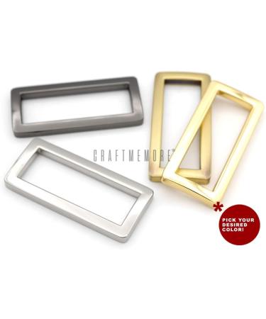Metal Flat Rectangle Rings Buckle 1 1/2 Inches Silver - 6 Pack for Bag Belt Strap | Heavy Duty Loop Quality Finish | Craftmemore VTLP - Buy Online on GoSupps.com