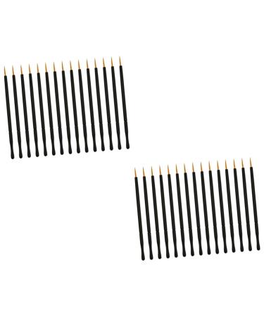 NOLITOY 100 Pcs Gel Eyeliner Eye Liner Brush Eye Makeup Tools Eyeliner Brush Soft Head Liquid Eyeliner 10X0.5cmx2pcs Orangex2pcs