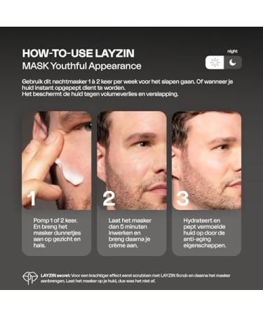 Improvital Group BV Youthful Appearance Mask Antiaging face mask Skin rejuvenation mask with hyaluronic acid & patented peptide complex firming elastic moisturizing Night mask 50 ml Youthfull Mask - Buy Online on GoSupps.com