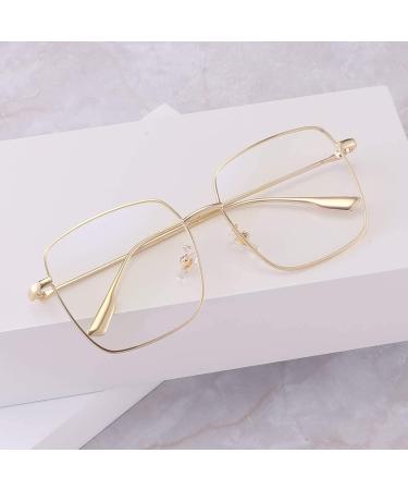 Dollger Blue Light Filter Glasses for Women | Thin Metal Frame | PC TV Gaming & Cell Phone | Stylish B Golden Design - Buy Online on GoSupps.com