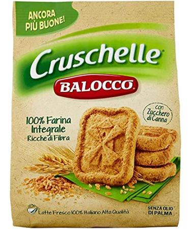 Balocco Pack of 3 Balocco Biscotti con farina integrale e zucchero di canna (biscuits with whole grain flour and brown sugar) 100% Italian biscuits 700g