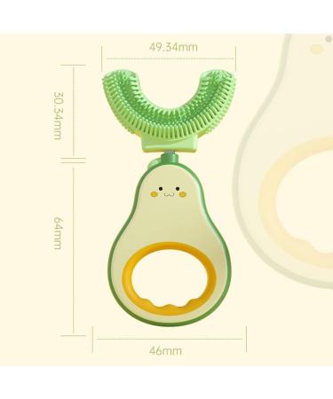 Buy Kids U Shaped Toothbrush - Soft Silicone Brush Head & Fruit Handle | 360 Oral Care for Ages 2-6 - Purple - Buy Online on GoSupps.com