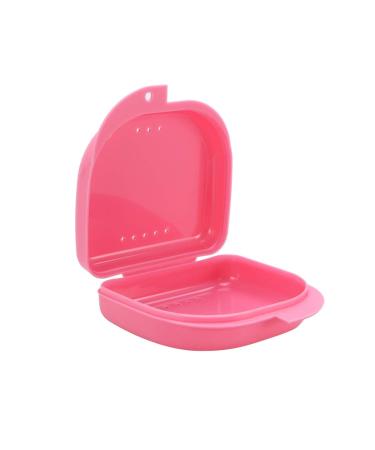 EXCEART Partial Denture Case Denture Box with Vent Holes False Teeth Storage Case Denture Case Denture Cup Dentures Container Denture Holder for Travel Retainer Holder Case 1pcs Pink