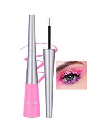 Beliky Girl 10-Color Liquid Eyeliner Quick-Drying Matte Eyeliner Long-Lasting Waterproof Smear-Free Colored Gel Eyeliner Highly Pigmented Candy Elf Liquid Eyeliner Pink