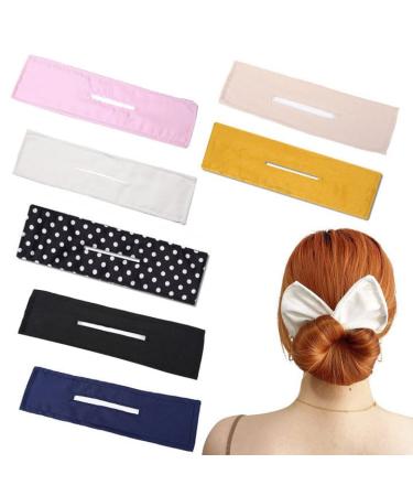 NITAIUN 7 Pieces Deft Bun Hair Bands Hair Piece Multi Color Magic Cloth Hair Clip Satin Twist Hair Bun Maker Hairstyle Bun Tool Hair Bun French Easy Bun Hair Accessories for Women Girls (Multicolor) - Buy Online on GoSupps.com